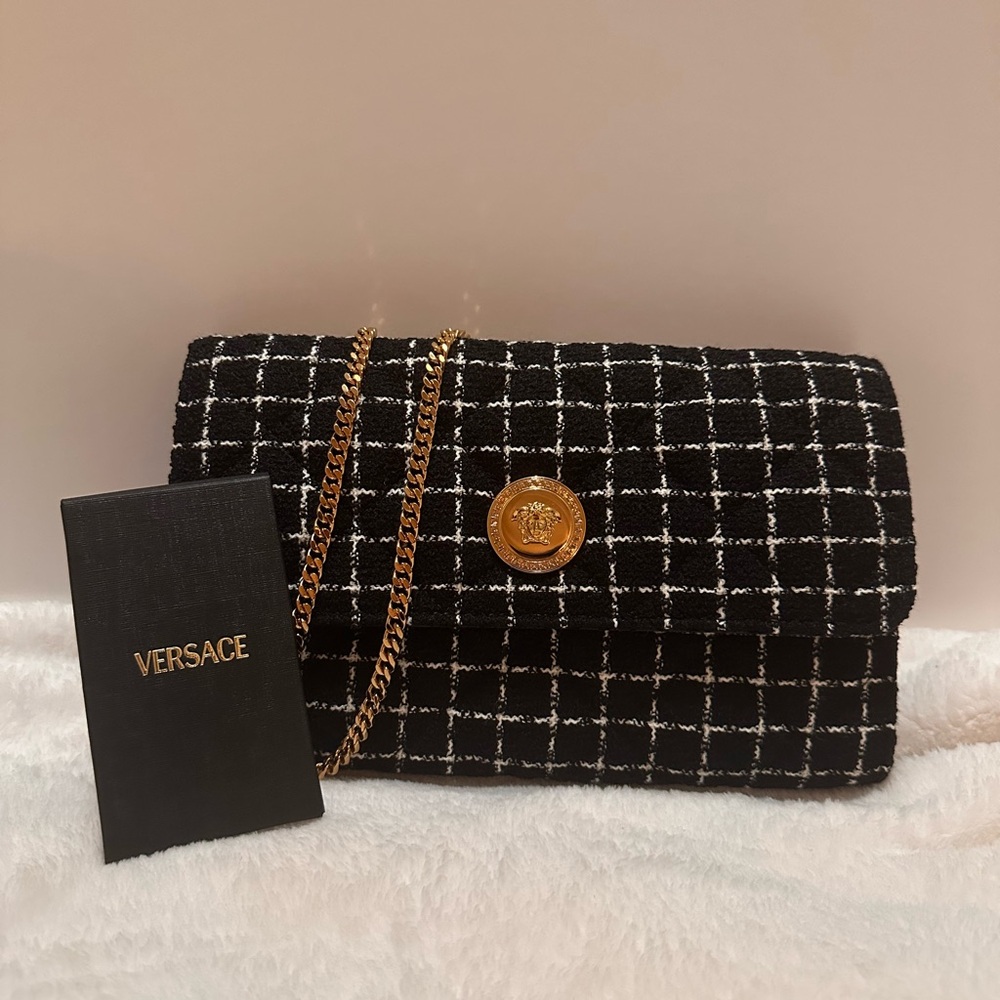 Versace Medusa Tweed Crossbody